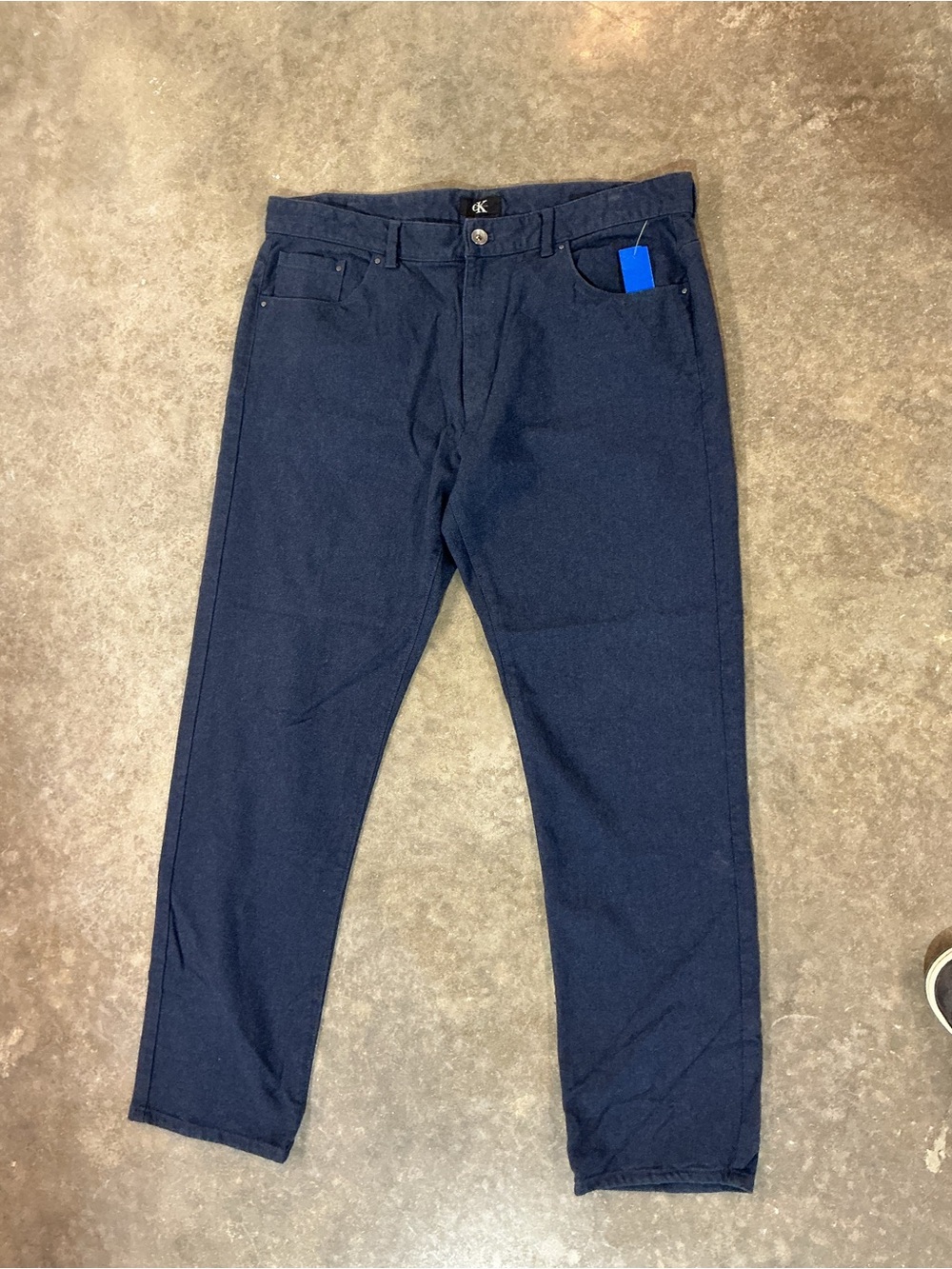 Calvin Klein Slim Fit Stretch 5 Pocket Pants Men’s 38x32 Navy Casual Modern